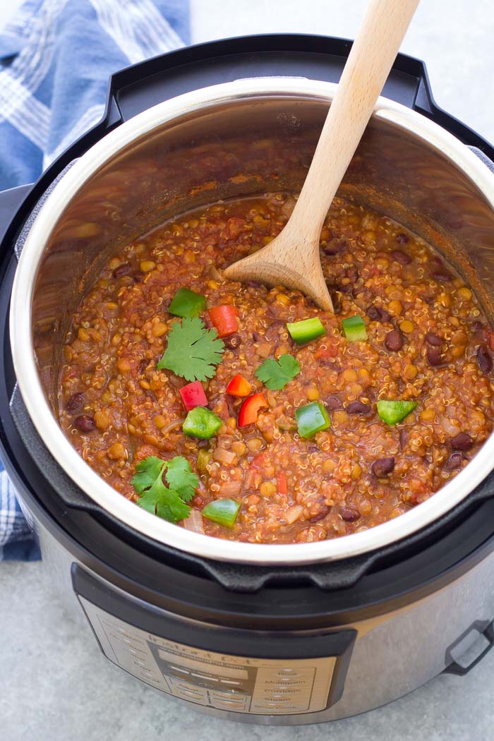 Instant Pot Vegetarian Lentil Chili