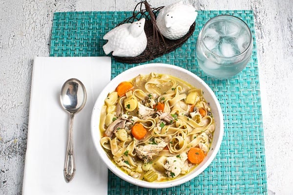 Low FODMAP Instant Pot Chicken Noodle Soup