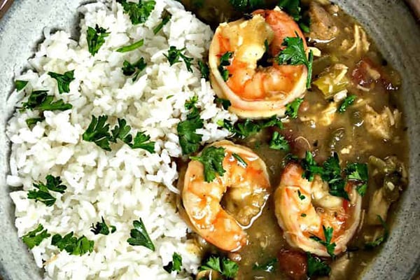 Instant Pot Louisiana Seafood, Chicken, and Sausage Gumbo