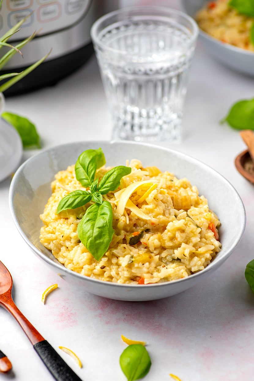 Instant Pot Vegetable Risotto With Lemon Parmesan