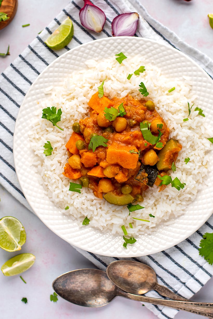 Vegan Tikka Masala With Chickpeas & Sweet Potatoes (Instant Pot Recipe)