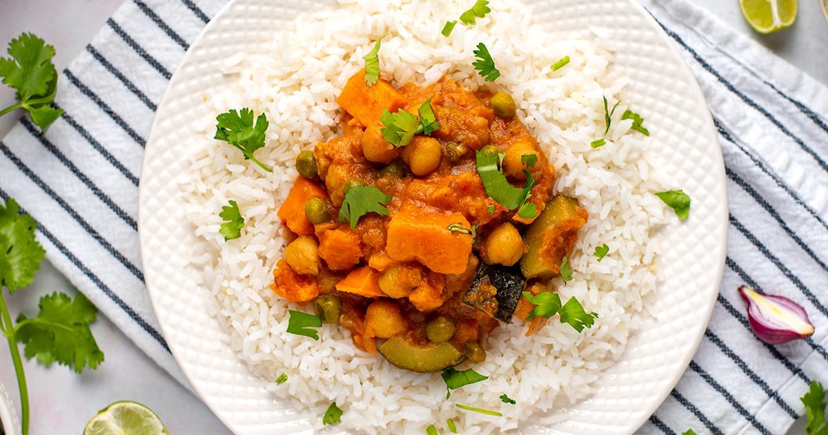 Instant Pot Tikka Masala With Chickpeas & Sweet Potato (Vegan)