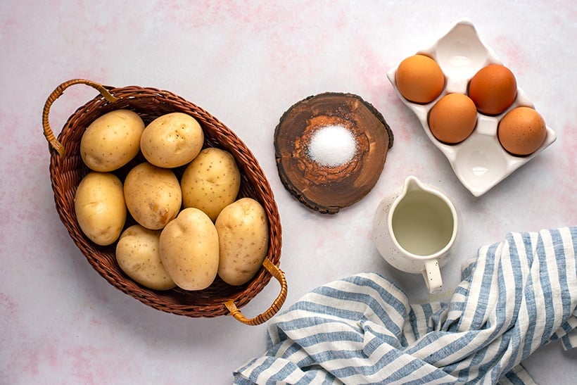 Ingredients for Instant Pot potato salad