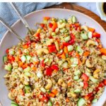 Brown Rice Salad With Cashews & Crunchy Vegetables