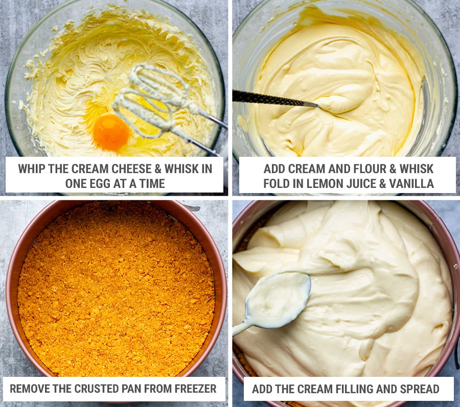 How to make cream cheese filling for the cheesecake