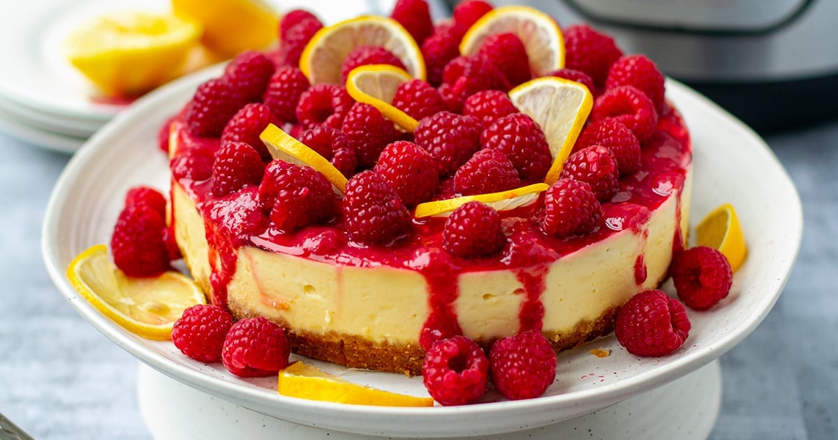 Instant Pot Raspberry Lemonade Cheesecake