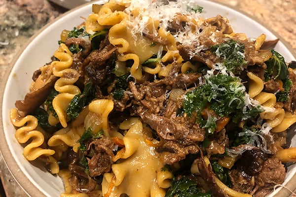 Leftover Brisket Pasta With Parm And Black Pepper