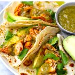 Instant Pot Tacos With Chicken, Avocado & Salsa Verde