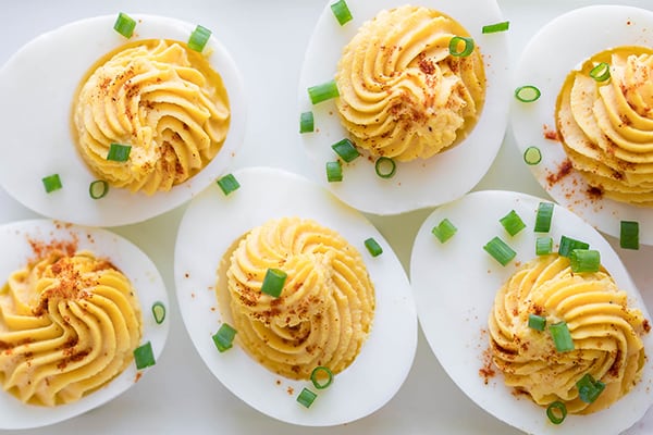 INSTANT POT DEVILED EGGS WITH 3 TASTY FILLING