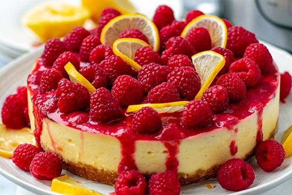 INSTANT POT RASPBERRY LEMONADE CHEESECAKE