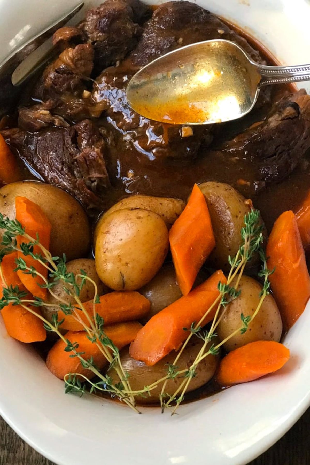 INSTANT POT BEEF POT ROAST WITH POTATOES & CARROTS