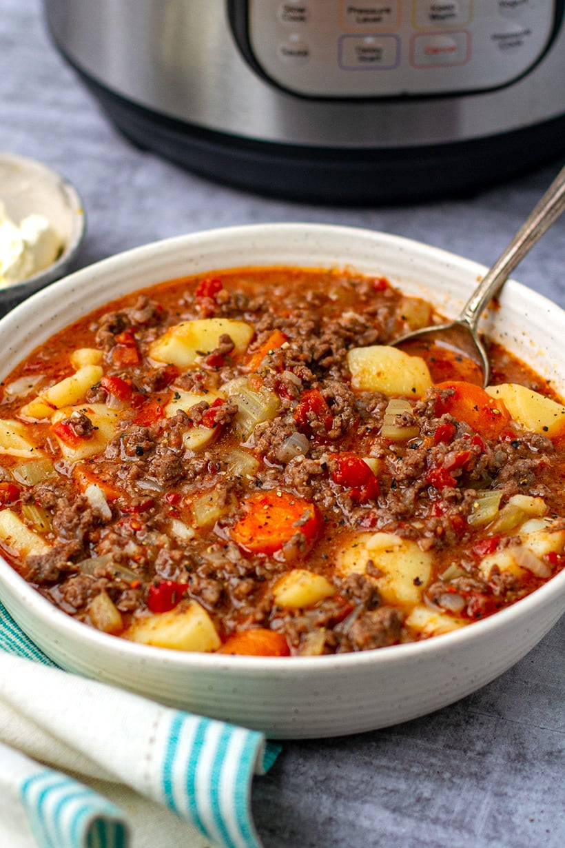 Slow Cooker Ground Beef Stew Recipe