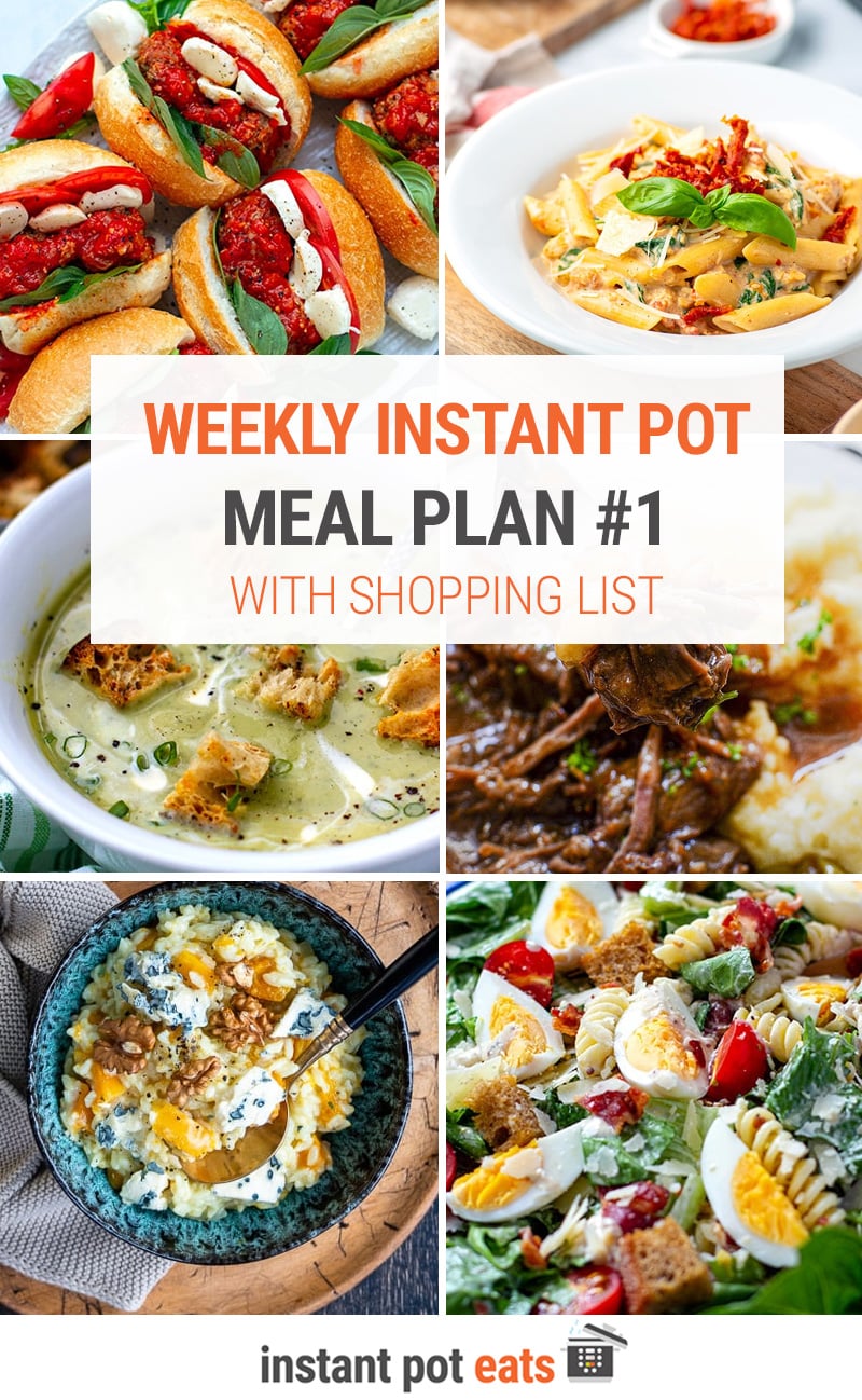Instant Pot Meal Plan #1 | 5 Dinners, 2 Lunches + 1 Dessert