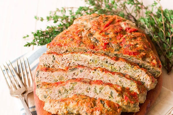 Low-Carb Instant Pot Cheesy Veggie-Stuffed Meatloaf (keto, grain-free, primal)