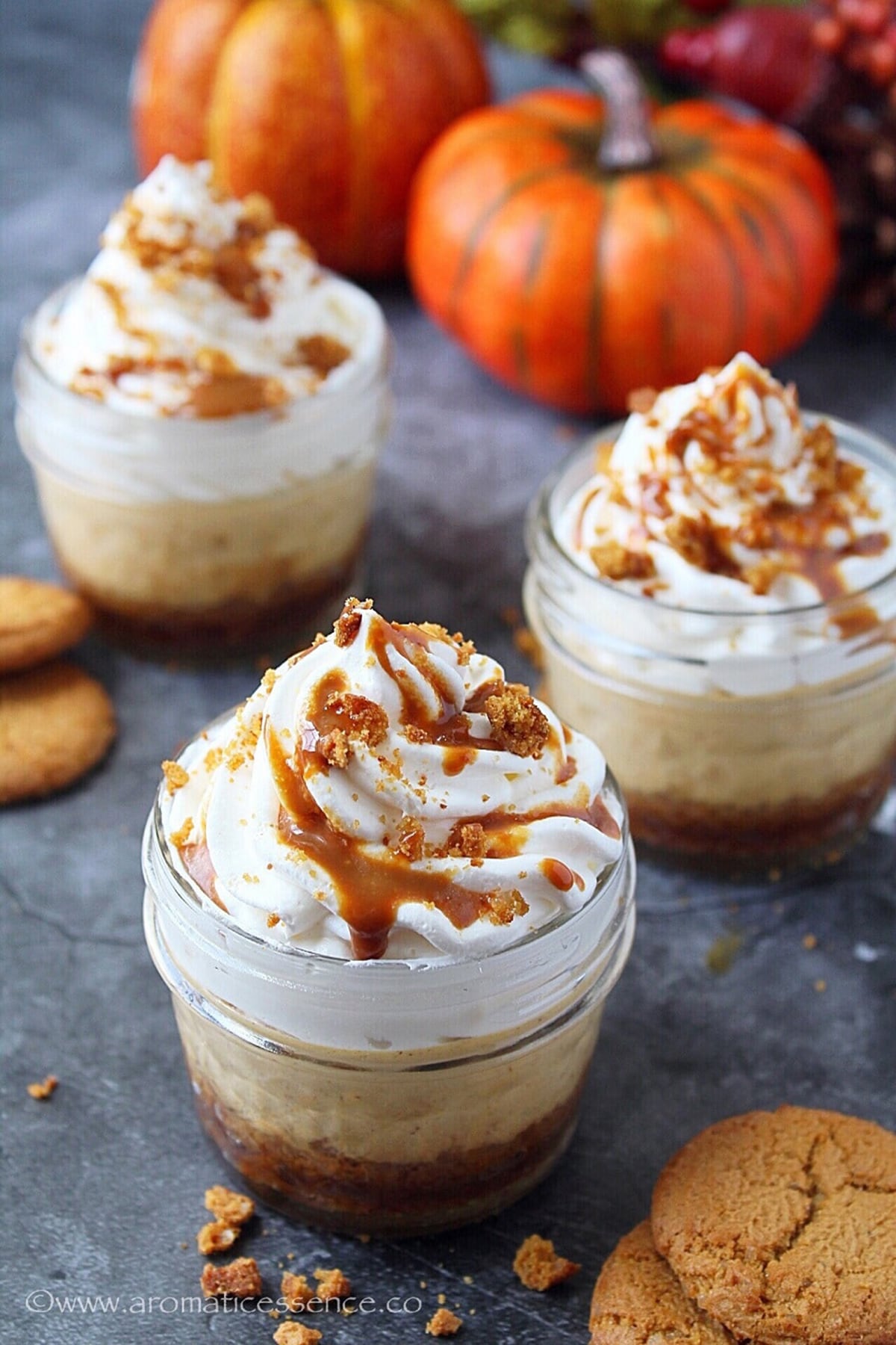 Individual Pumpkin Cheesecake In Jars