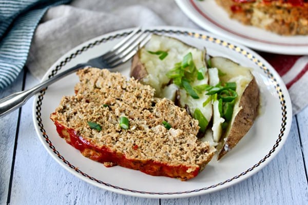INSTANT POT TURKEY MEATLOAF WITH POTATO WEDGES