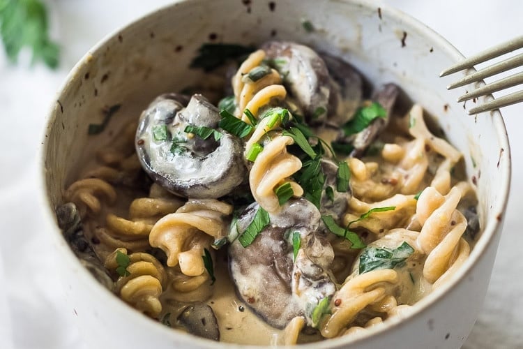 Mushroom stroganoff