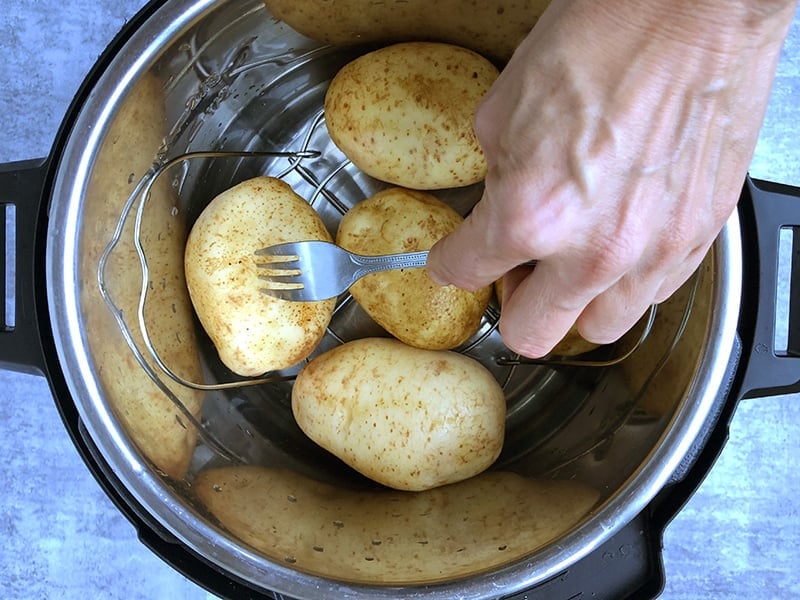 Poke holes in the potatoes before cooking