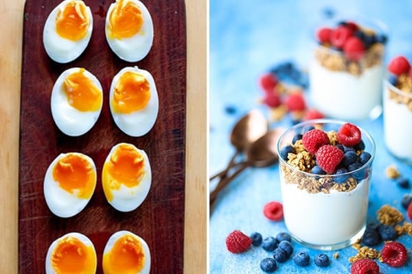 BOILED EGGS & FRUIT YOGHURT