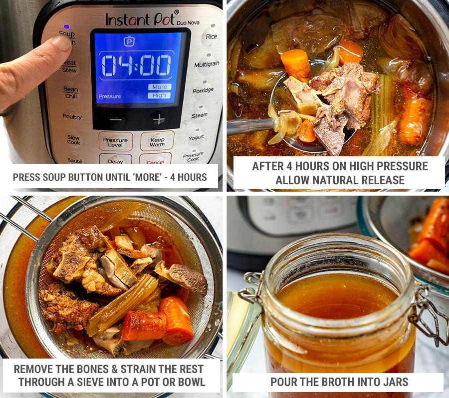 How to make Instant Pot beef bone broth steps 3