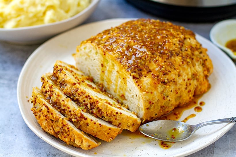 Instant Pot Chicken Meatloaf With Honey Mustard Glaze