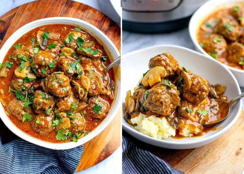 Instant Pot Salisbury Steak Meatballs Recipe