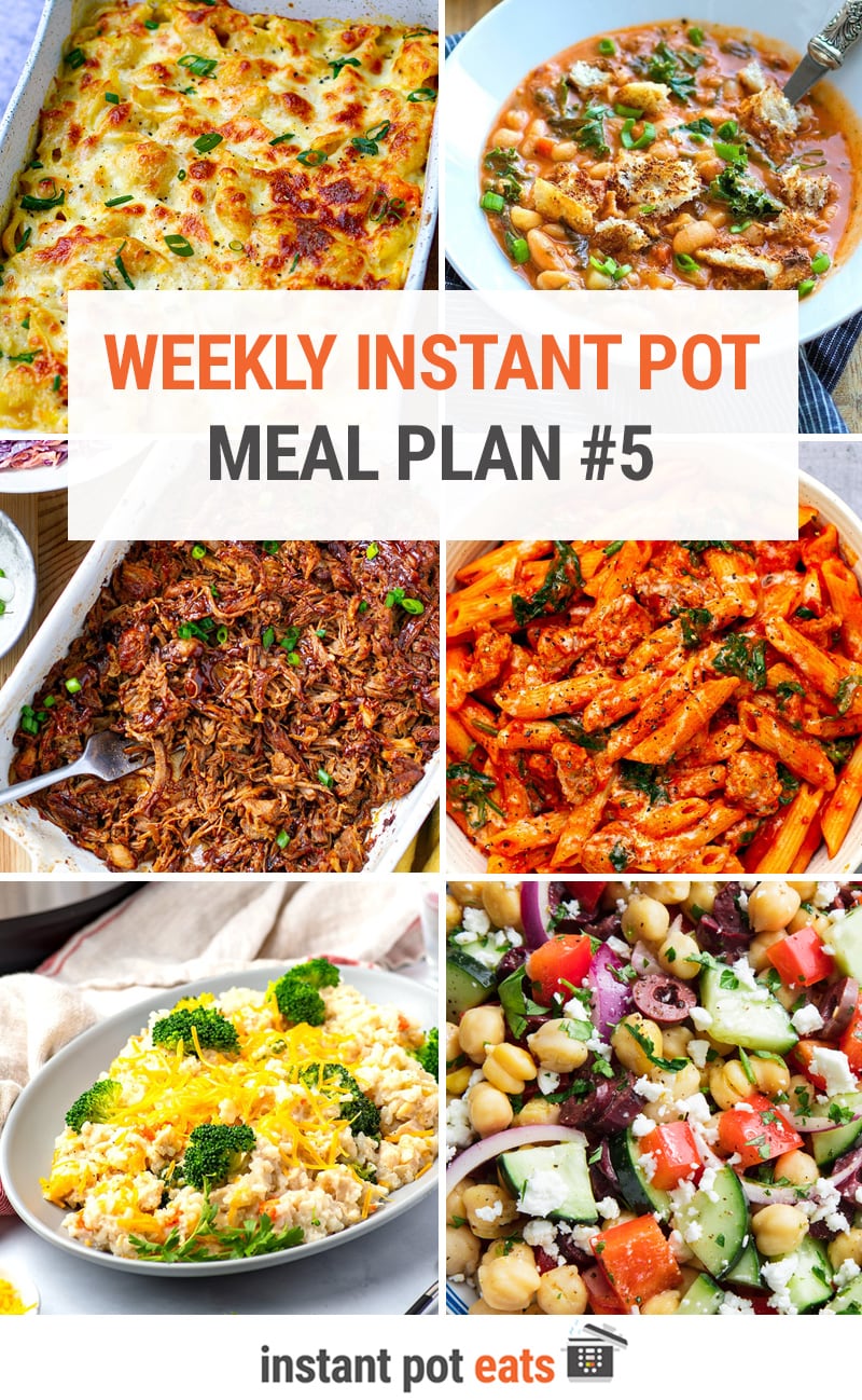 Instant Pot Meal Plan #5 | 5 Dinners, 2 Lunches + 1 Breakfast