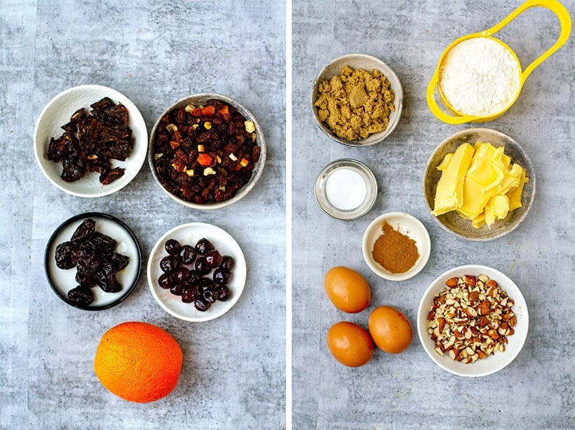 Fruit cake ingredients