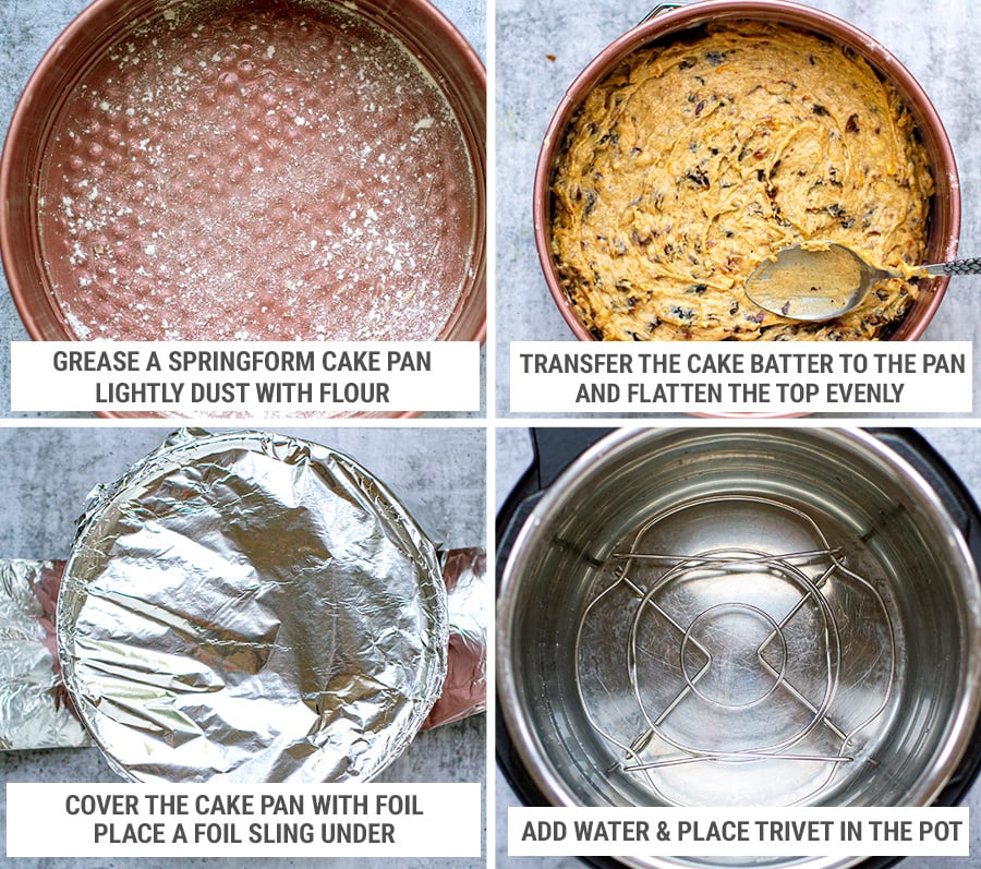 How to make Instant Pot fruit cake steps 3