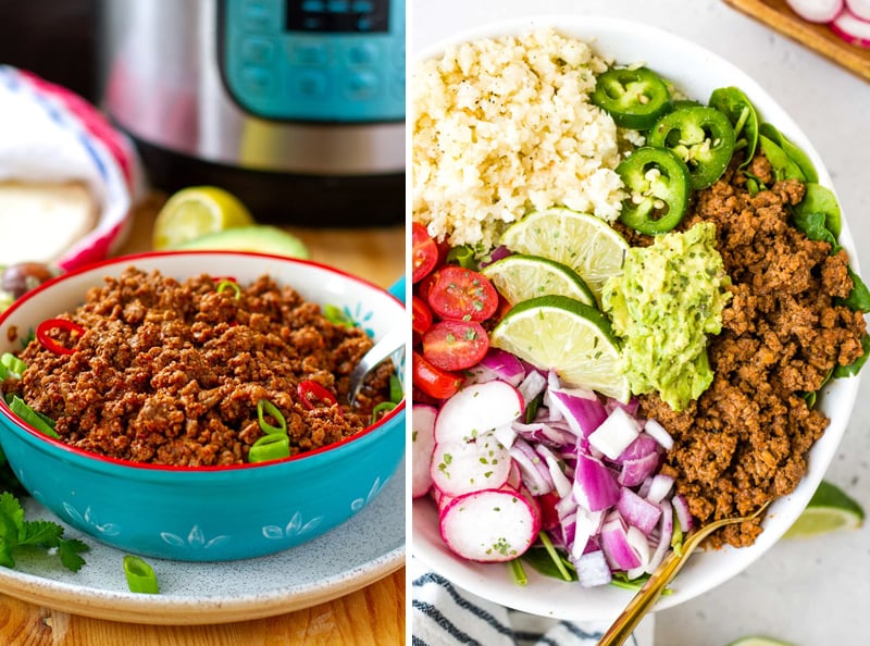 Instant Pot Taco Meat Bowls