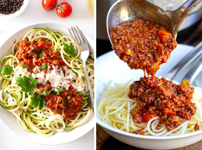 Bolognese With Zucchini Noodles