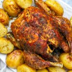 Herb garlic roasted chicken and potatoes Instant Pot Duo Crisp Air Fryer recipe