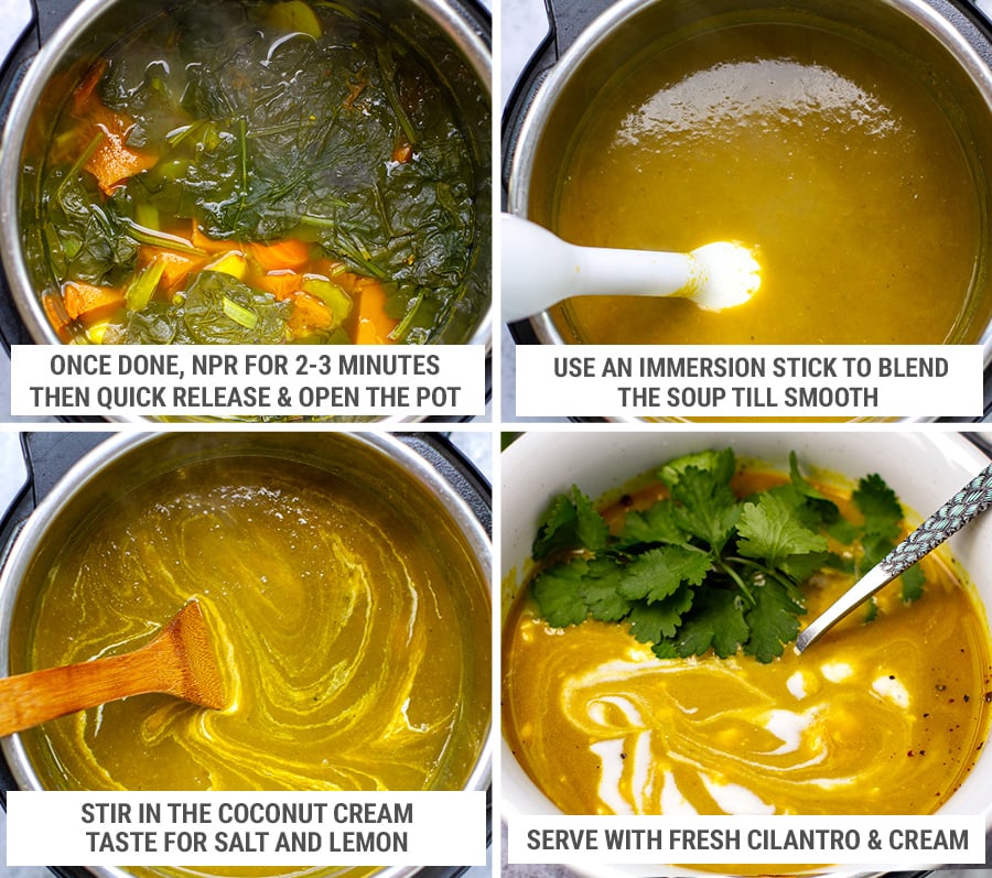 How to make vegan creamy vegetable soup Instant Pot steps 2