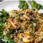 Mushroom & Kale Risotto In Instant Pot