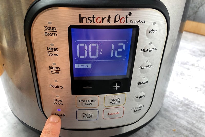 Cook tomato soup on Saute mode of Instant Pot