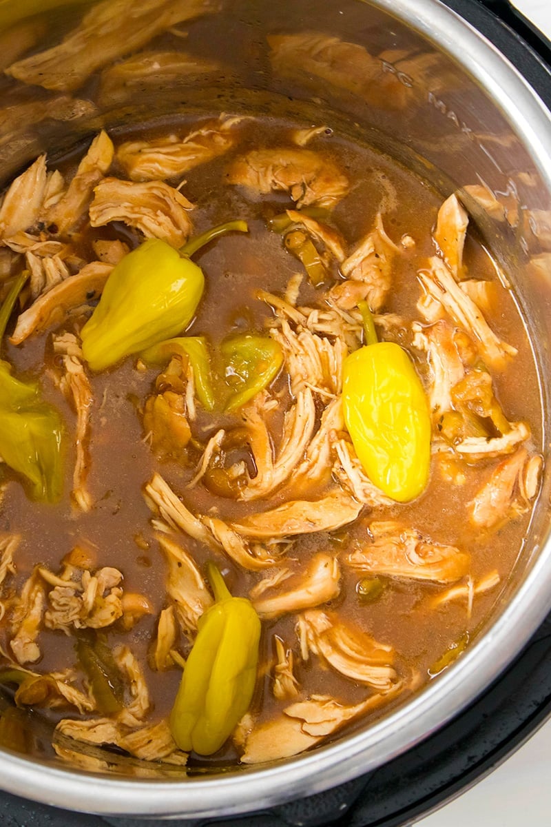 Mississippi chicken Instant Pot recipe  finished dish.