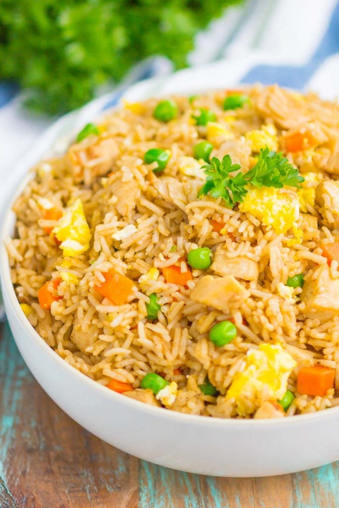 INSTANT POT CHICKEN FRIED RICE