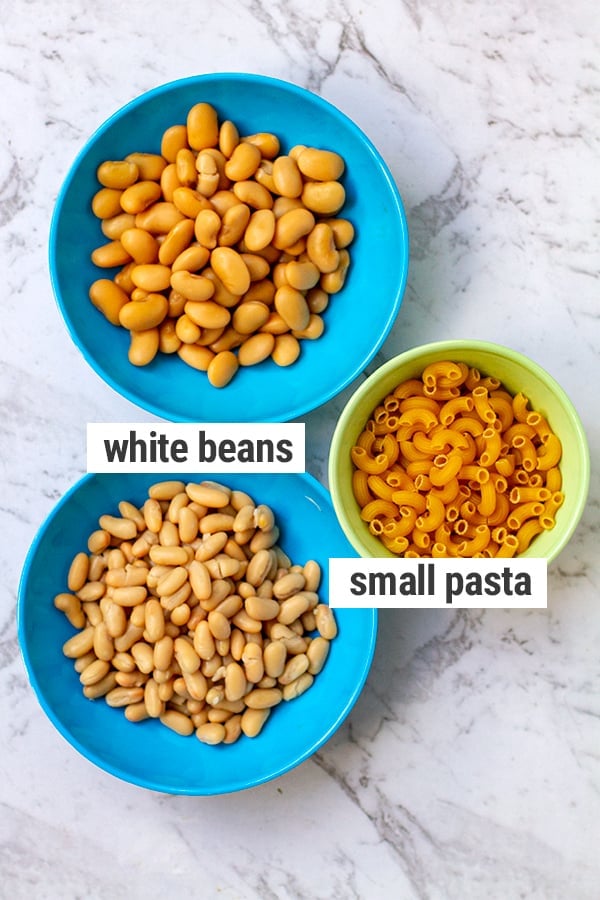What is in Pasta e Faioli soup? - white beans and pasta types
