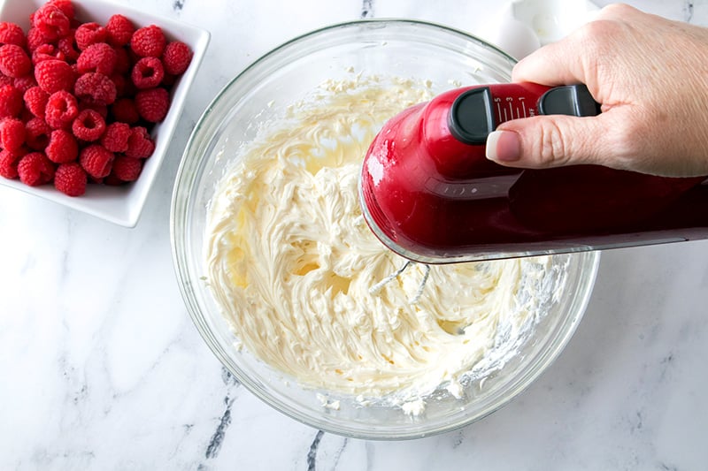Whipping cream cheese for cake filling