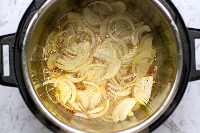 Sautee onions in the Instant Pot
