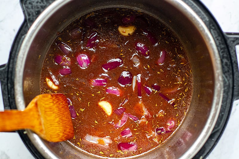 Stir everything through to make the cooking gravy