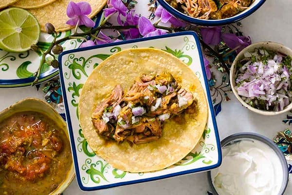 INDIAN PULLED PORK TACOS 