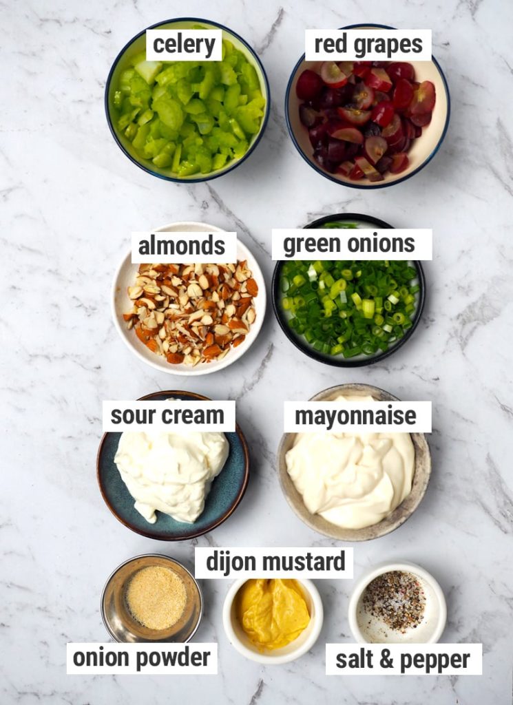 Ingredients for Instant pot chicken salad
