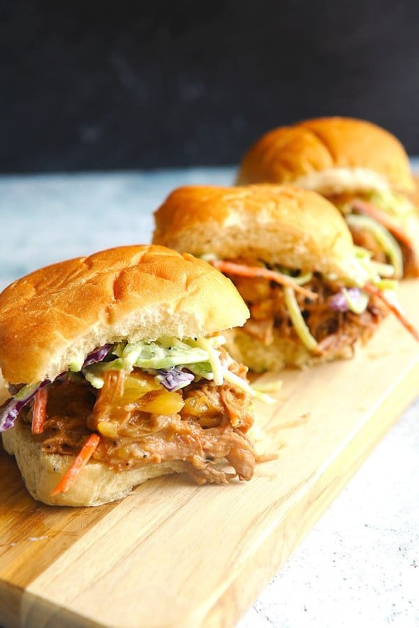 pulled pork hawaiian sliders