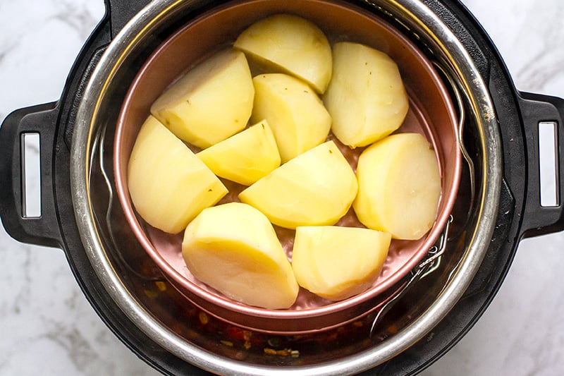 Cooked potatoes in the Instant Pot