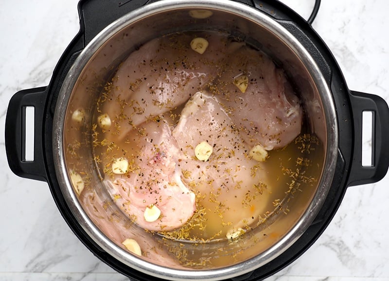 Step 4 How to cook chicken for chicken salad in Instant Pot