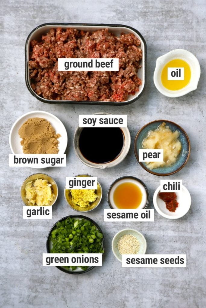 Korean ground beef ingredients