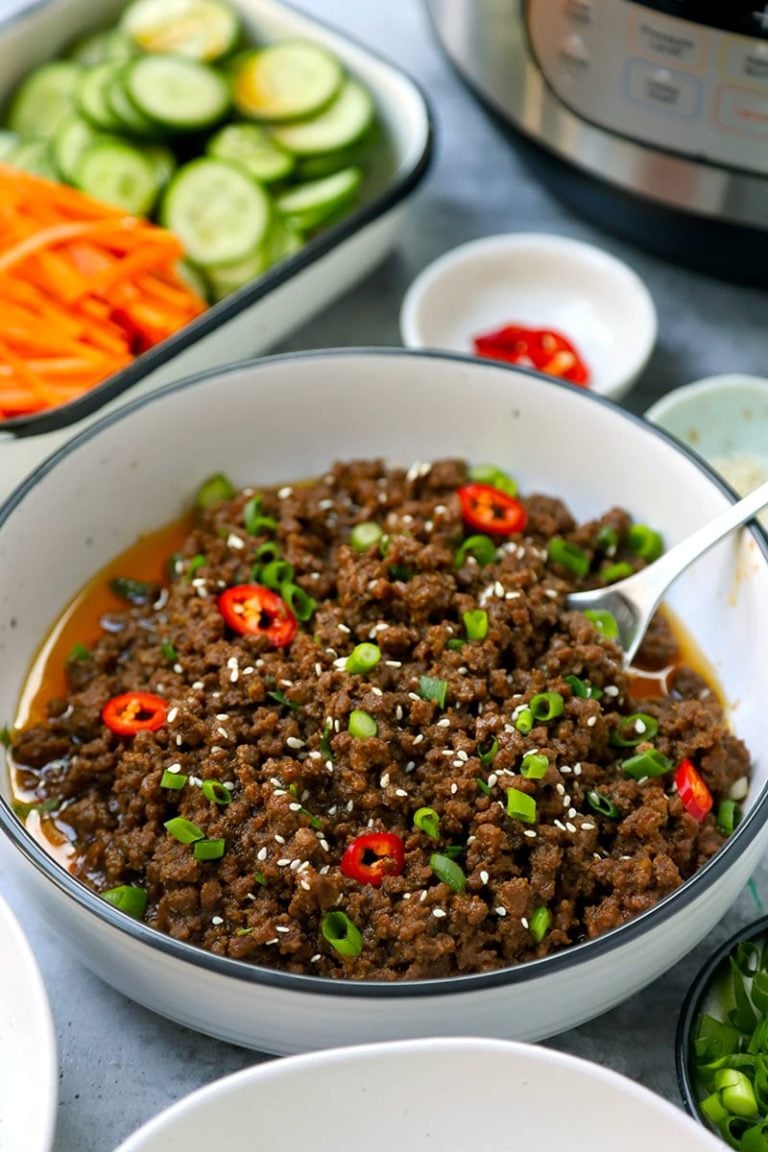 Instant Pot Korean Ground Beef Bowls