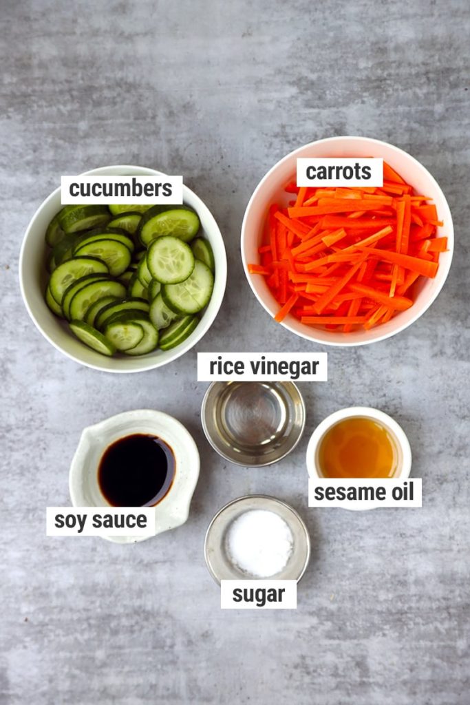 Korean pickled vegetables ingredients