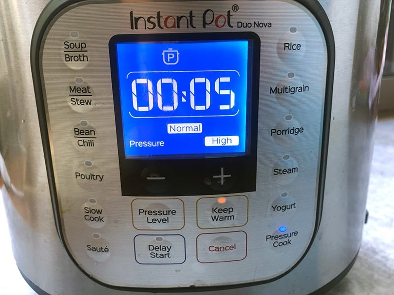 Set the time for Korean beef in Instant Pot